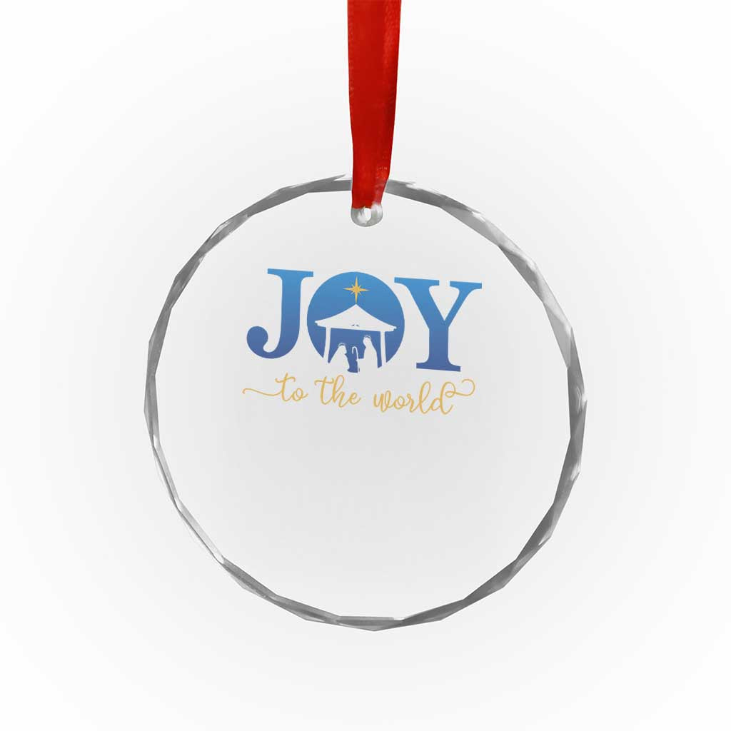 Joy To The World Crystal Glass Ornament Christian Christmas Nativity Scene Star Of Bethlehem TS11