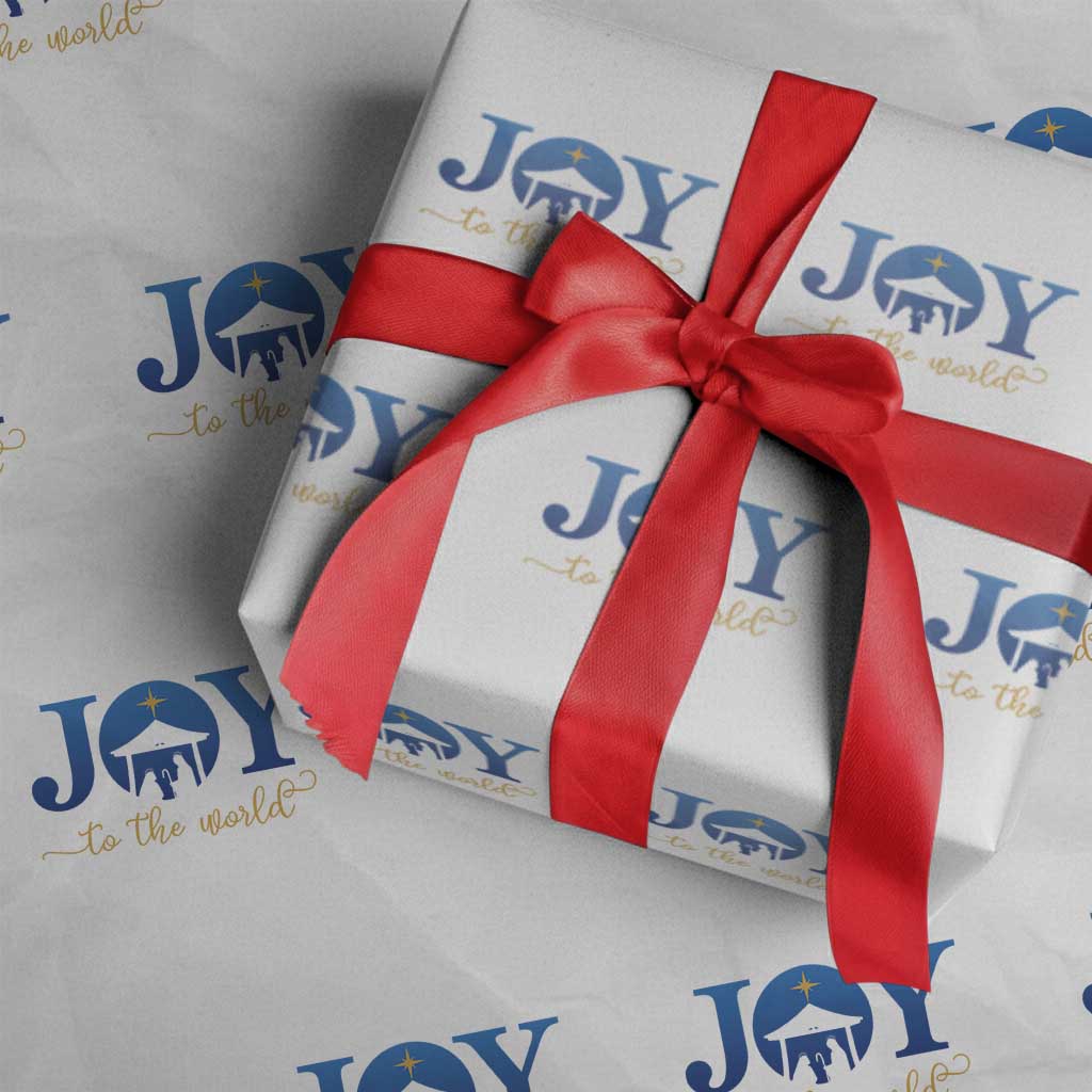 Joy To The World Wrapping Paper Roll Christian Christmas Nativity Scene Star Of Bethlehem - Wonder Print Shop