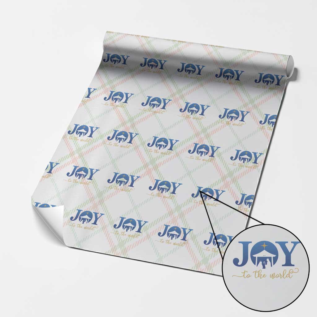 Joy To The World Wrapping Paper Roll Christian Christmas Nativity Scene Star Of Bethlehem - Wonder Print Shop