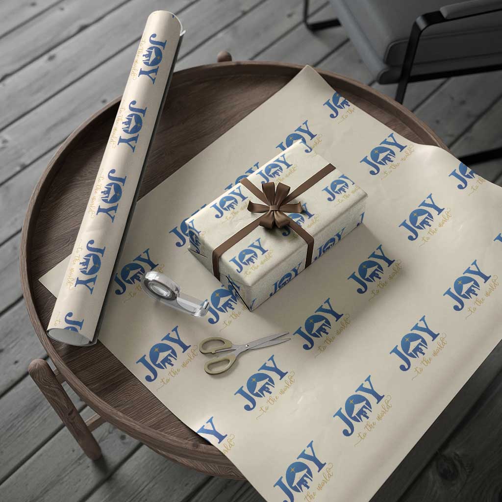 Joy To The World Wrapping Paper Roll Christian Christmas Nativity Scene Star Of Bethlehem - Wonder Print Shop