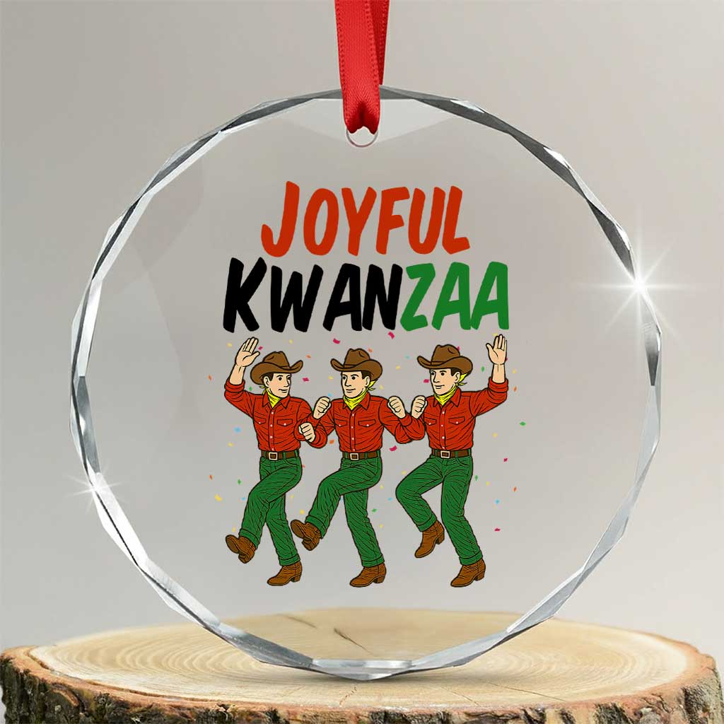 Joyful Kwanzaa Cowboy Crystal Glass Ornament Festival Of Lights African Heritage Gift - Wonder Print Shop