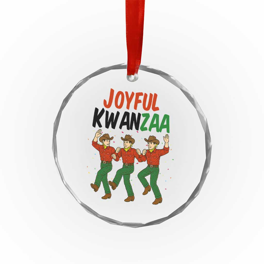 Joyful Kwanzaa Cowboy Crystal Glass Ornament Festival Of Lights African Heritage Gift - Wonder Print Shop