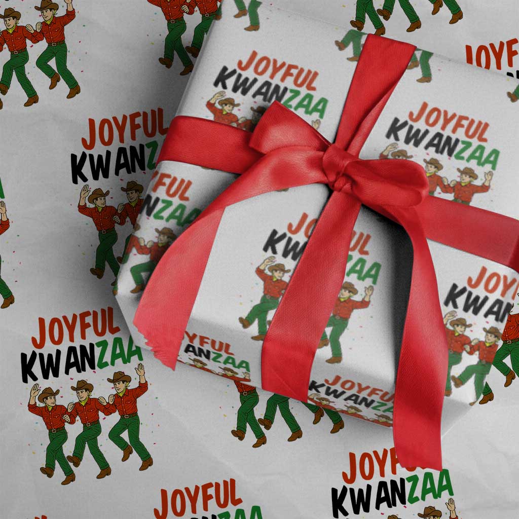 Joyful Kwanzaa Cowboy Wrapping Paper Roll Festival Of Lights African Heritage Gift - Wonder Print Shop