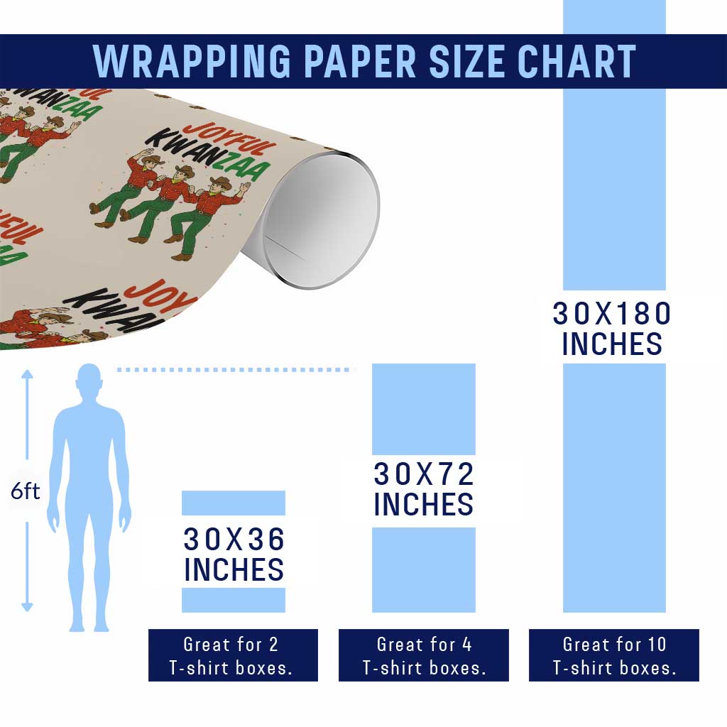 Joyful Kwanzaa Cowboy Wrapping Paper Roll Festival Of Lights African Heritage Gift - Wonder Print Shop