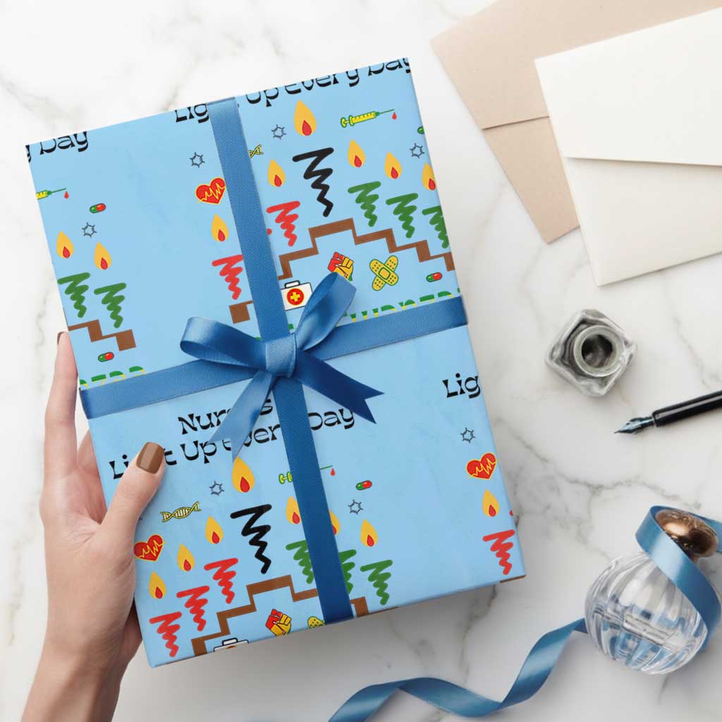 Joyful Kwanzaa Nurse Gift Wrapping Paper Roll Light Up Everyday - Wonder Print Shop