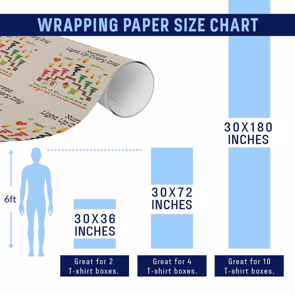 Joyful Kwanzaa Nurse Gift Wrapping Paper Roll Light Up Everyday - Wonder Print Shop