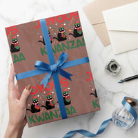 Joyous Kwanzaa Wrapping Paper Roll Funny Cats With Kinara And Presents Cultural Pride Gift - Wonder Print Shop