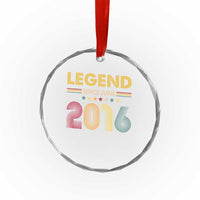 June 10th Birthday Crystal Glass Ornament Legends Since June 2016 Retro Bday