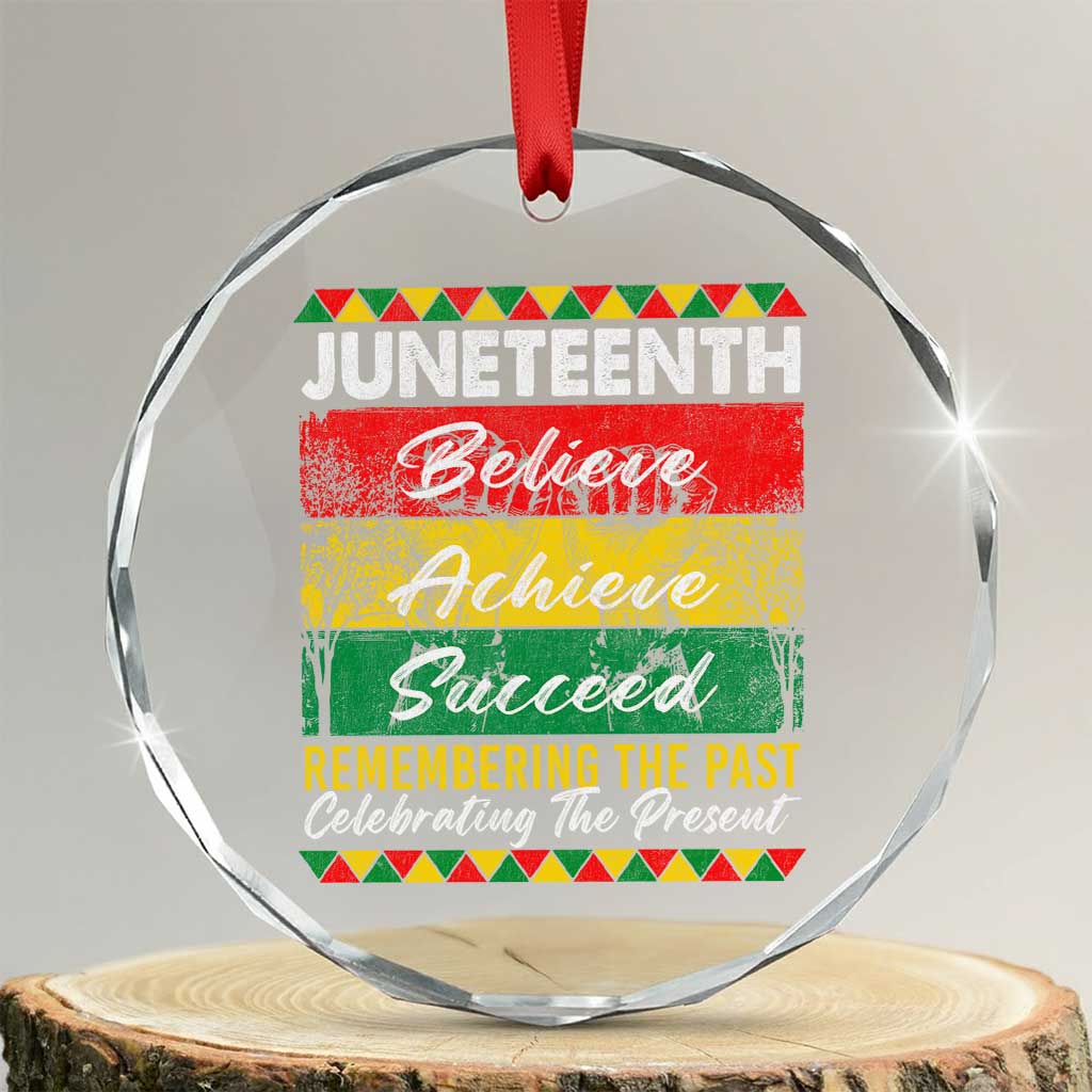 Juneteenth 1865 Crystal Glass Ornament Remembering The Past Black Freedom African Independence Day - Wonder Print Shop