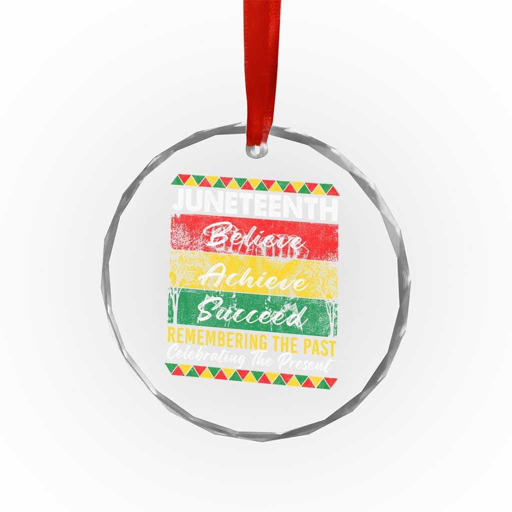 Juneteenth 1865 Crystal Glass Ornament Remembering The Past Black Freedom African Independence Day - Wonder Print Shop