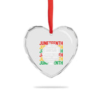 Juneteenth 1865 Heart Crystal Glass Ornament Celebrate Black Freedom Breaking Every Chain - Wonder Print Shop