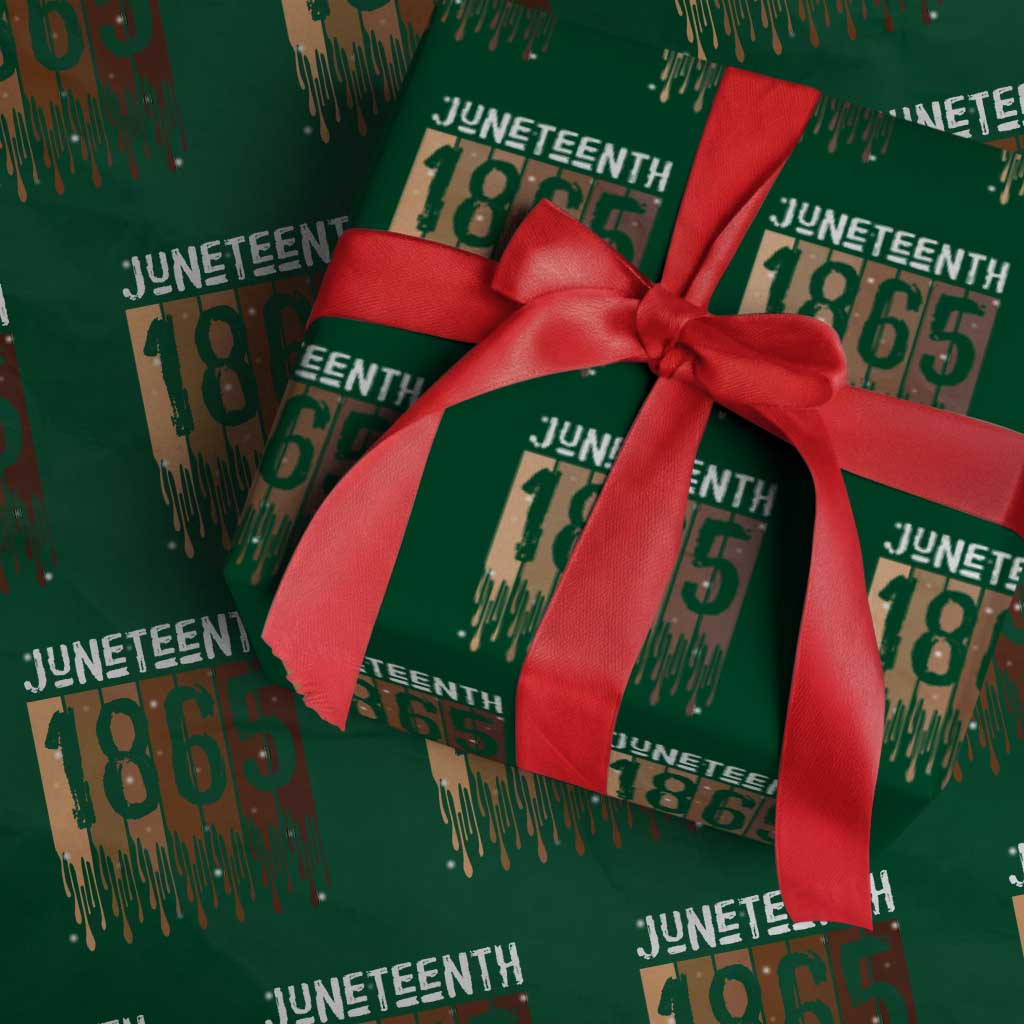 Juneteenth 1865 Wrapping Paper Roll June 19th Celebrating Black Freedom Melanin - Wonder Print Shop