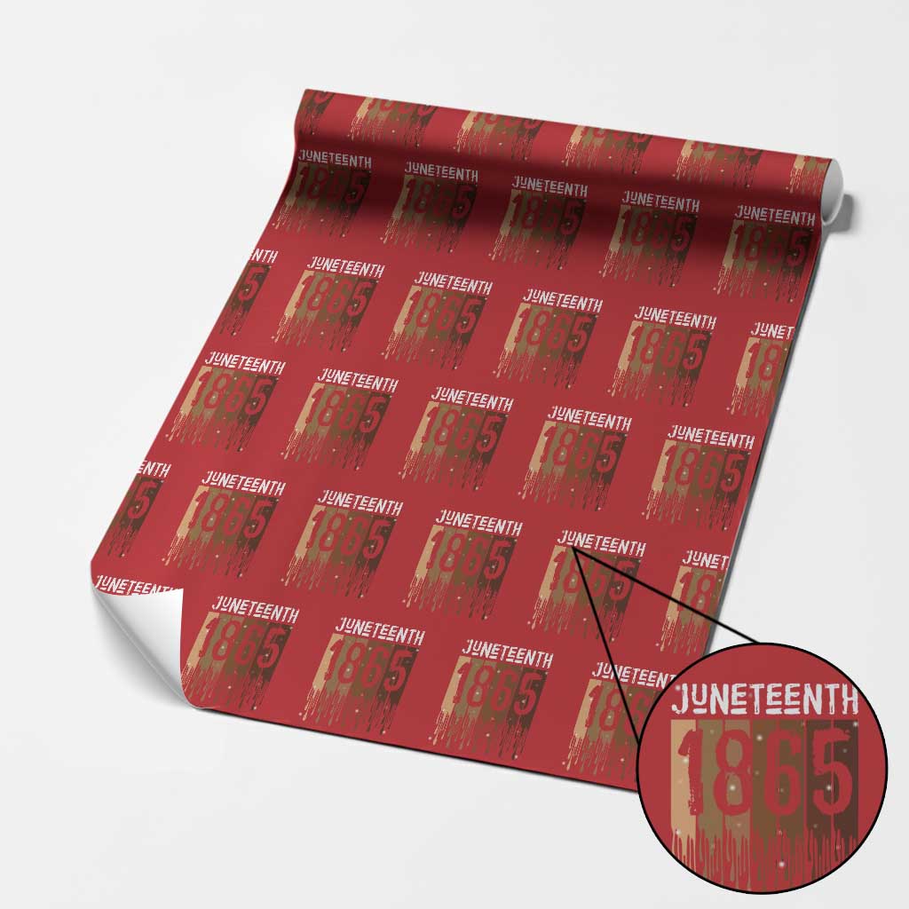 Juneteenth 1865 Wrapping Paper Roll June 19th Celebrating Black Freedom Melanin - Wonder Print Shop