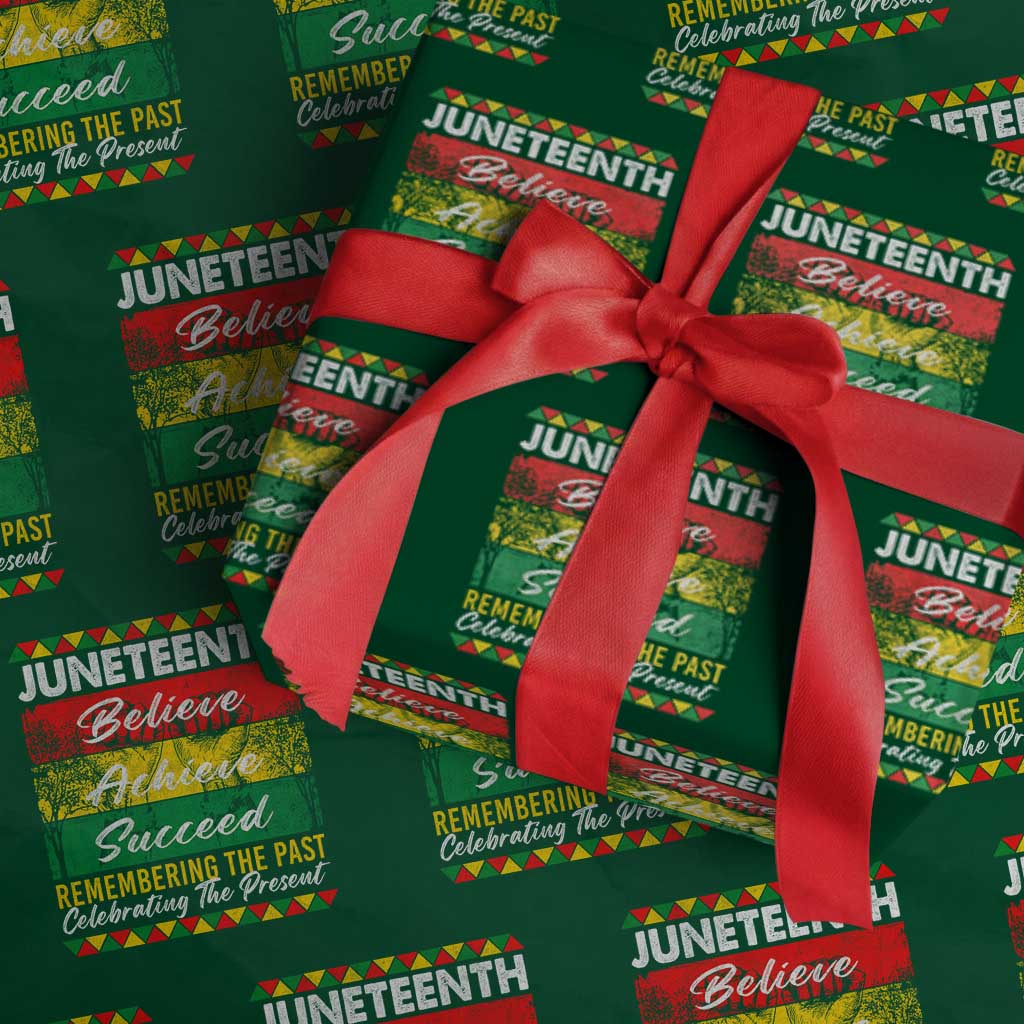 Juneteenth 1865 Wrapping Paper Roll Remembering The Past Black Freedom African Independence Day - Wonder Print Shop