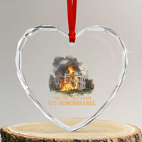 Juneteenth Ancestral Justice Heart Crystal Glass Ornament This Fire Aint Arson It is Remembrance Black History - Wonder Print Shop
