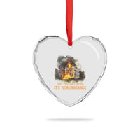 Juneteenth Ancestral Justice Heart Crystal Glass Ornament This Fire Aint Arson It is Remembrance Black History - Wonder Print Shop