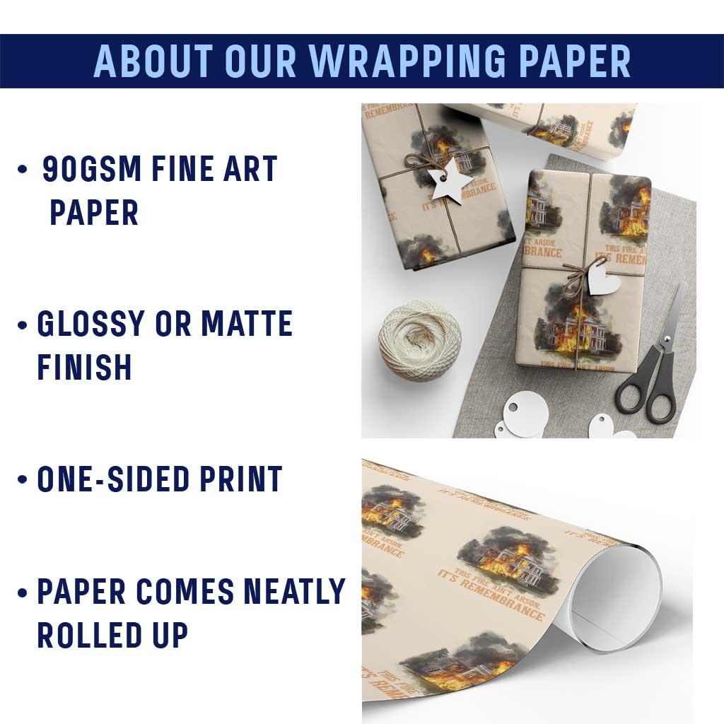 Juneteenth Ancestral Justice Wrapping Paper Roll This Fire Aint Arson It is Remembrance Black History - Wonder Print Shop