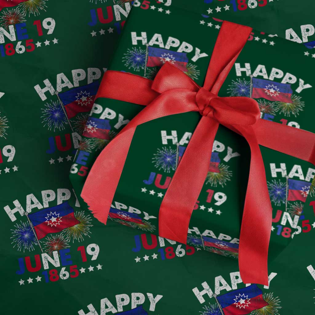 Juneteenth Flag Wrapping Paper Roll Black Freedom Black History June 19 1865 - Wonder Print Shop