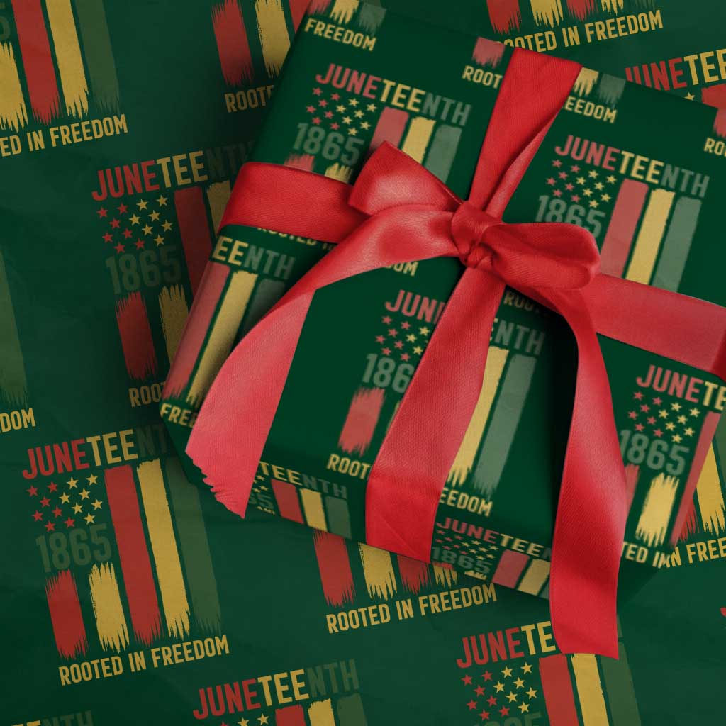Juneteenth Rooted In Freedom 1865 Wrapping Paper Roll African American Pride