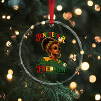 Juneteenth Rooted In Freedom Since 1865 Crystal Glass Ornament Black Women African American