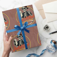 Just A Dad Who Always Came Back With The Milk Wrapping Paper Roll Funny Skeleton Father