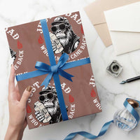 Just A Dad Who Always Came Back With The Milk Funny Bigfoot Father's Day Wrapping Paper Roll