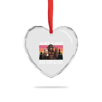Just a Dad Who Always Came Back with The Milk Heart Crystal Glass Ornament Funny Father's Day Gift