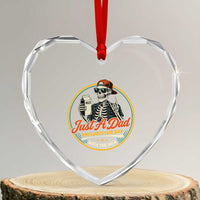 Just A Dad Who Always Came Back With The Milk Heart Crystal Glass Ornament Funny Skeleton Father