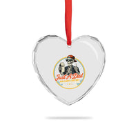 Just A Dad Who Always Came Back With The Milk Heart Crystal Glass Ornament Funny Skeleton Father