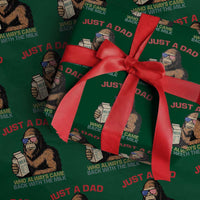 Just A Dad Who Always Came Back With The Milk Wrapping Paper Roll Funny Fathers Day Bigfoot Sasquatch Lovers - Wonder Print Shop