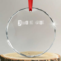 Just A Girl Crystal Glass Ornament Gothic Blackletter Typography Design