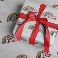 Just A Girl LGBTQ Pride Month Wrapping Paper Roll