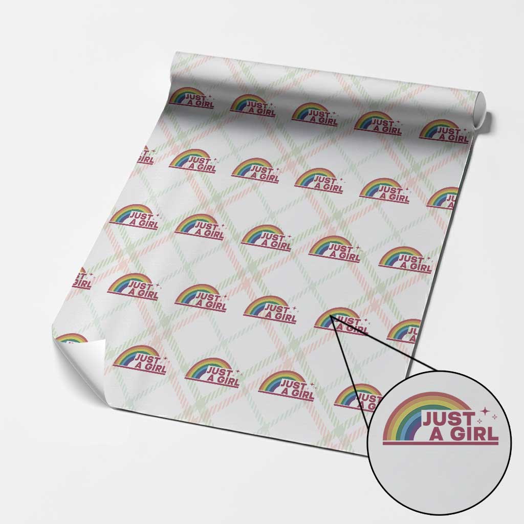 Just A Girl LGBTQ Pride Month Wrapping Paper Roll