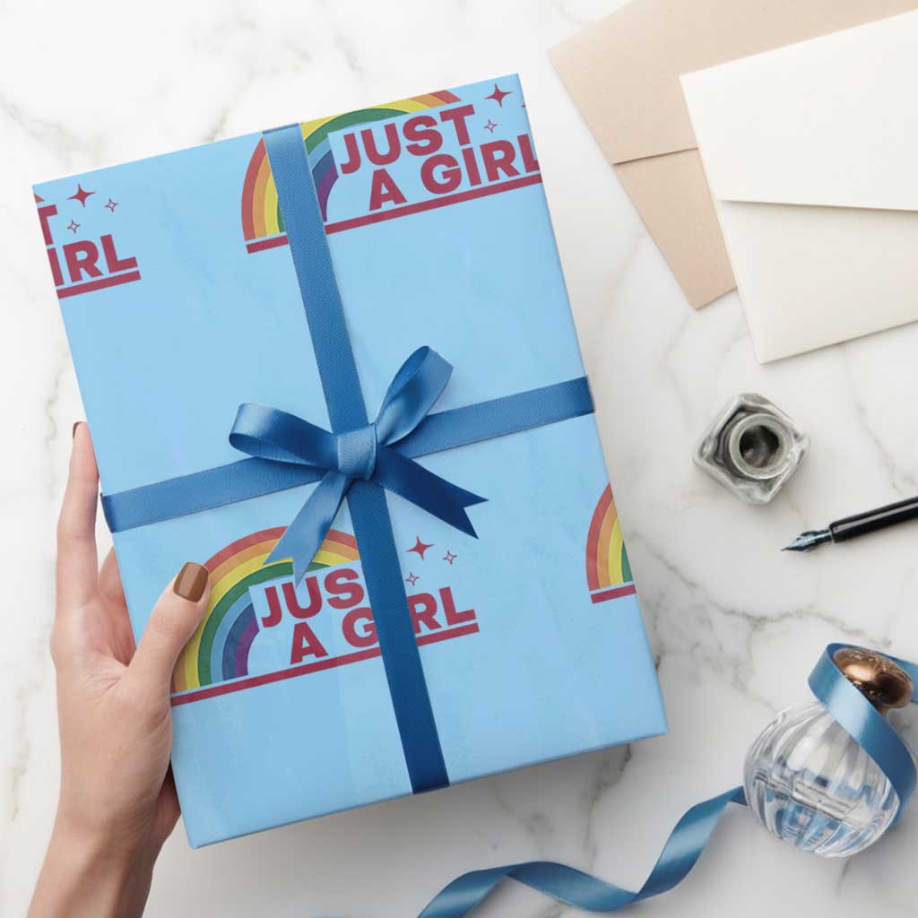 Just A Girl LGBTQ Pride Month Wrapping Paper Roll