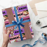 Just A Girl Who Loves Anime Ramen And Sketching Wrapping Paper Roll Cute Japan Kawaii Otaku Manga Lover