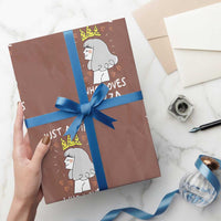 Just A Girl Who Loves Pizza Wrapping Paper Roll Cute Queen Pizza Crown - Wonder Print Shop