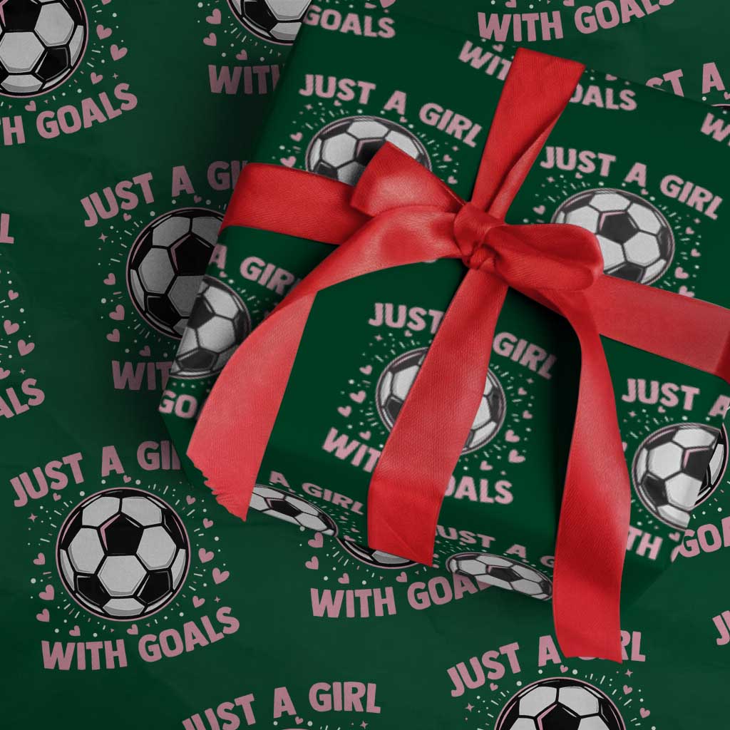 Just A Girl With Goals Wrapping Paper Roll Soccer Player Girl