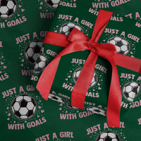 Just A Girl With Goals Wrapping Paper Roll Soccer Player Girl