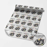 Just A Kitty Who Smashes Balls Wrapping Paper Roll Funny Tennis Cat Gift - Wonder Print Shop