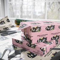 Just A Kitty Who Smashes Balls Wrapping Paper Roll Funny Tennis Cat Gift - Wonder Print Shop