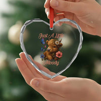 Just A Little Moody Heart Crystal Glass Ornament Funny Sarcasm Highland Cow - Wonder Print Shop