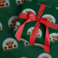 Just A Little Moody Wrapping Paper Roll Funny Sarcasm Highland Cattle - Wonder Print Shop