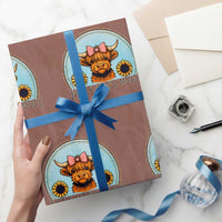 Just A Little Moody Wrapping Paper Roll Funny Sarcasm Highland Cattle - Wonder Print Shop