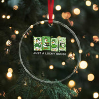 Just A Lucky Goose Crystal Glass Ornament Funny Irish Crew St Patricks Day