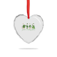 Just A Lucky Goose Heart Crystal Glass Ornament Funny St Patricks Day Irish Gift