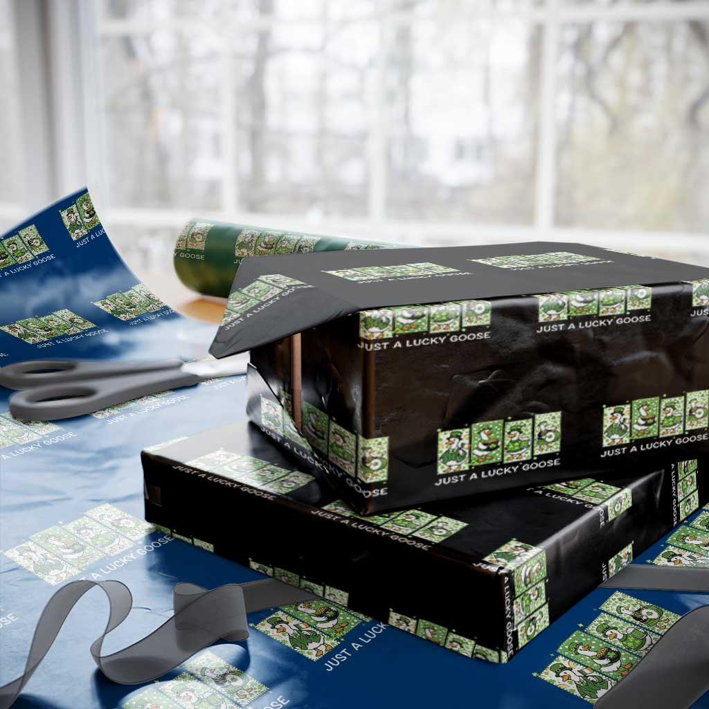 Just A Lucky Goose Wrapping Paper Roll Funny Irish Crew St Patricks Day