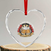 Just A Man Who Loves Darts And Beer Heart Crystal Glass Ornament Funny Dart Player - Wonder Print Shop