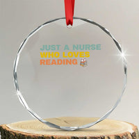 Just A Nurse Who Loves Reading Crystal Glass Ornament Bookish Nurse Gift