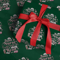 Just A Nurse Who Loves Reading Wrapping Paper Roll Book Lover Nurse