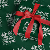 Just A Nurse Who Loves Reading Wrapping Paper Roll Funny Medical Bookworm Gift